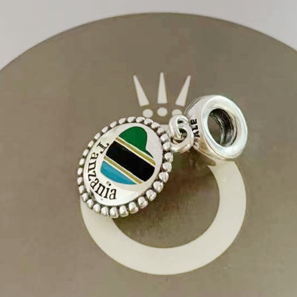 Pandora Tanzania Flag Exclusive Charm Pendant - Picture 4 of 4